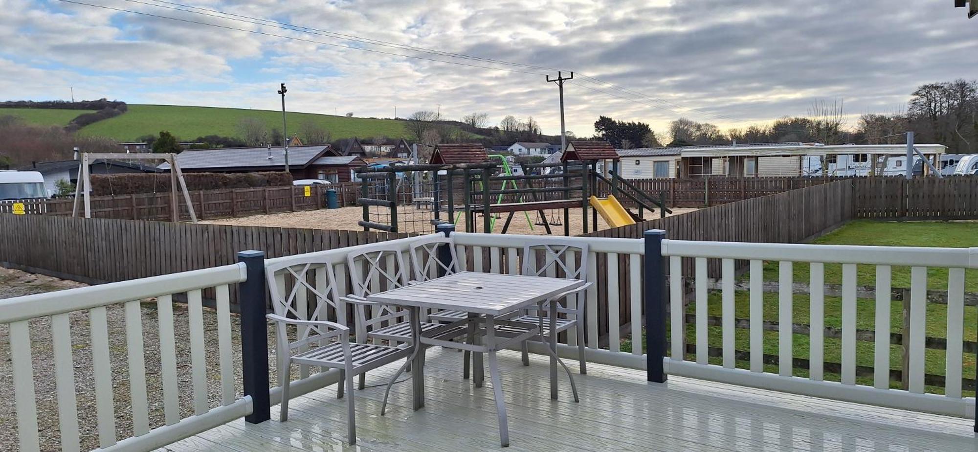 Sunset Retreat Caravan With Large Wrap Around Decking Newquay (Cornwall)